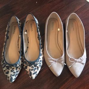 Merona Cream And Cheetah Flats